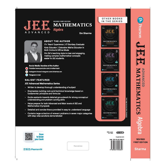 Pearson: Algebra JEE Advanced Book by Om Sharma Sir