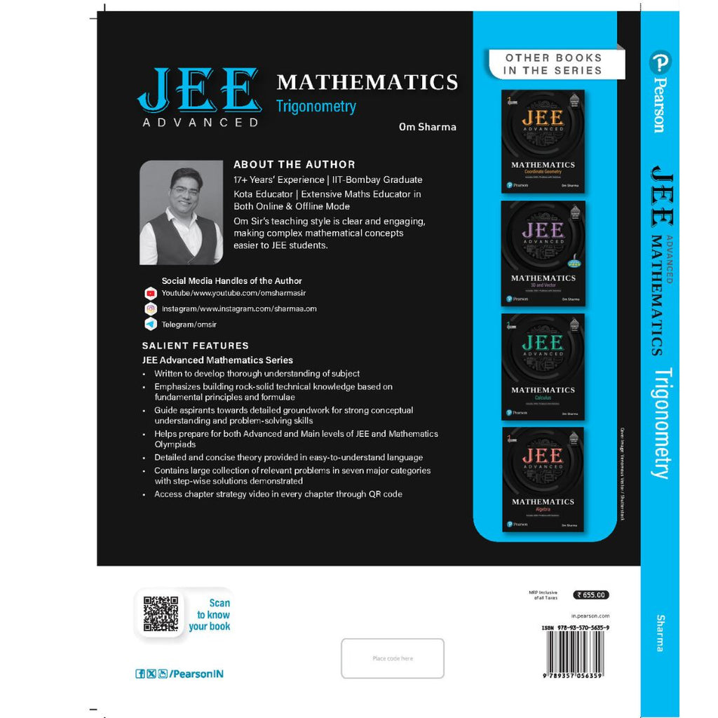 Pearson: Trigonometry JEE Advanced Book by Om Sharma Sir